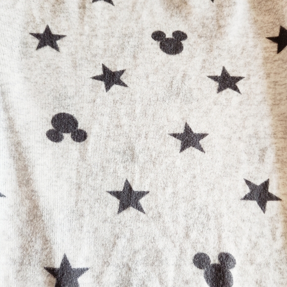 Disney Mickey Mouse Print Women's 2 Piece Pajama Set Grey Black Size XL - Picture 6 of 10